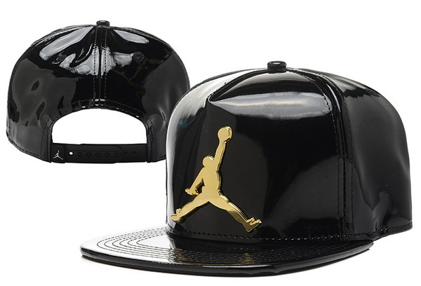 Jordan Leather Black Snapback Hat XDF 0526